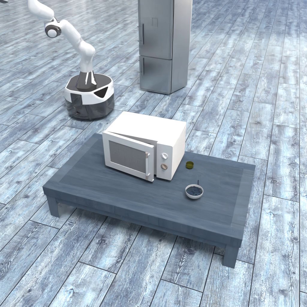 Example generated RoboGen task scene